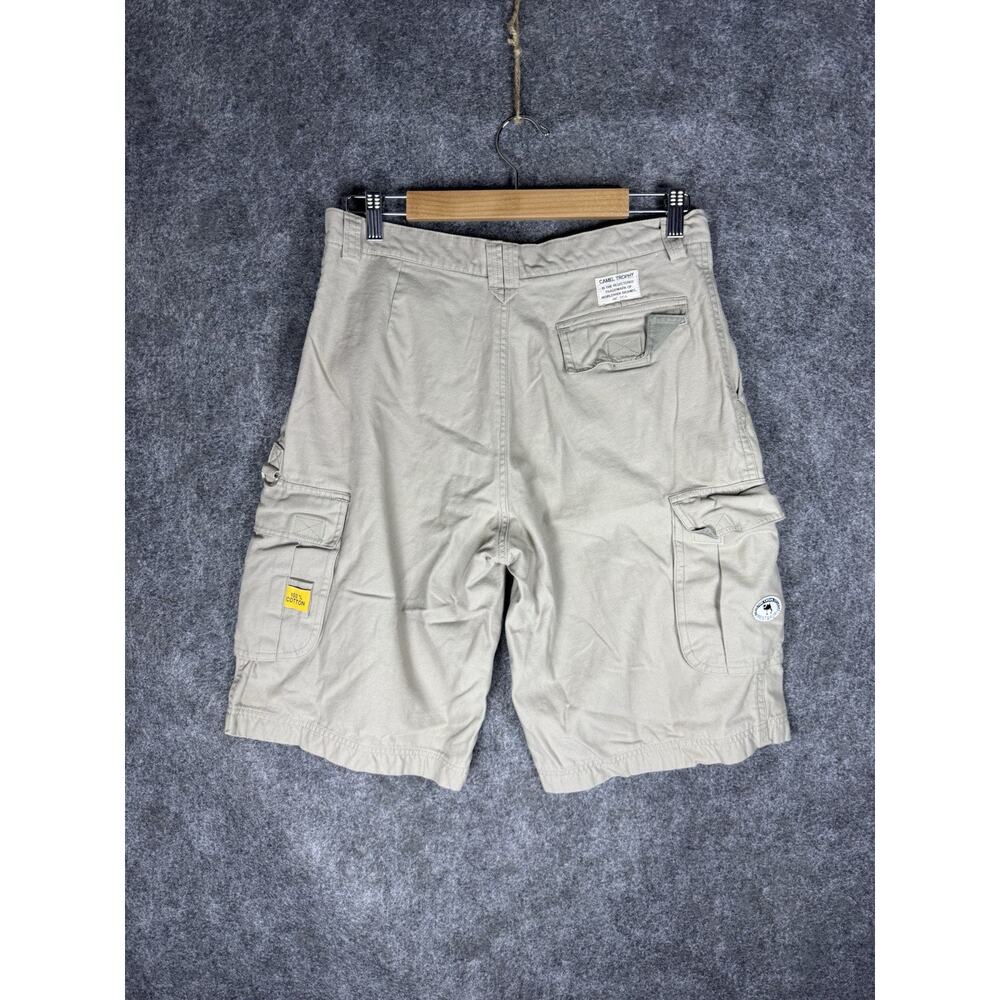 Men’s Vintage Camel Trophy Adventure Cargo Shorts Size 34 Beige Outdoor Hiking
